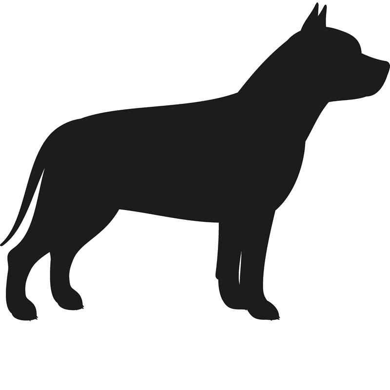 Pit Bull Silhouette at GetDrawings | Free download