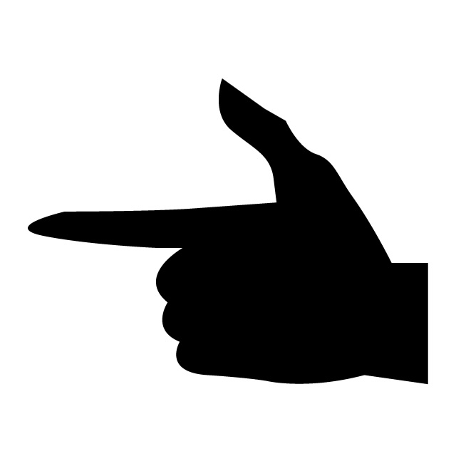 Pointing Hand Silhouette At Getdrawings Free Download