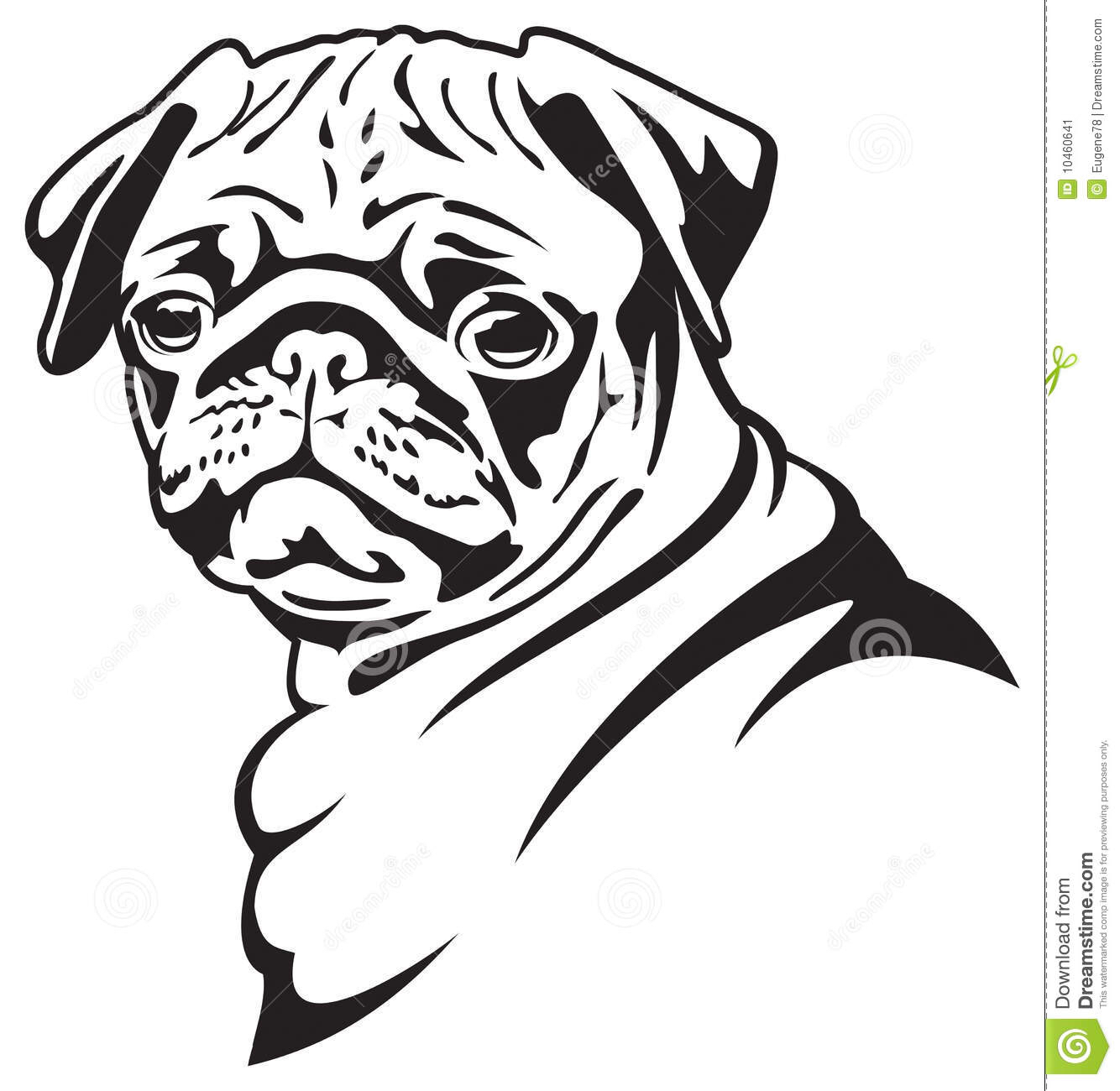 Pug Dog Silhouette at GetDrawings | Free download