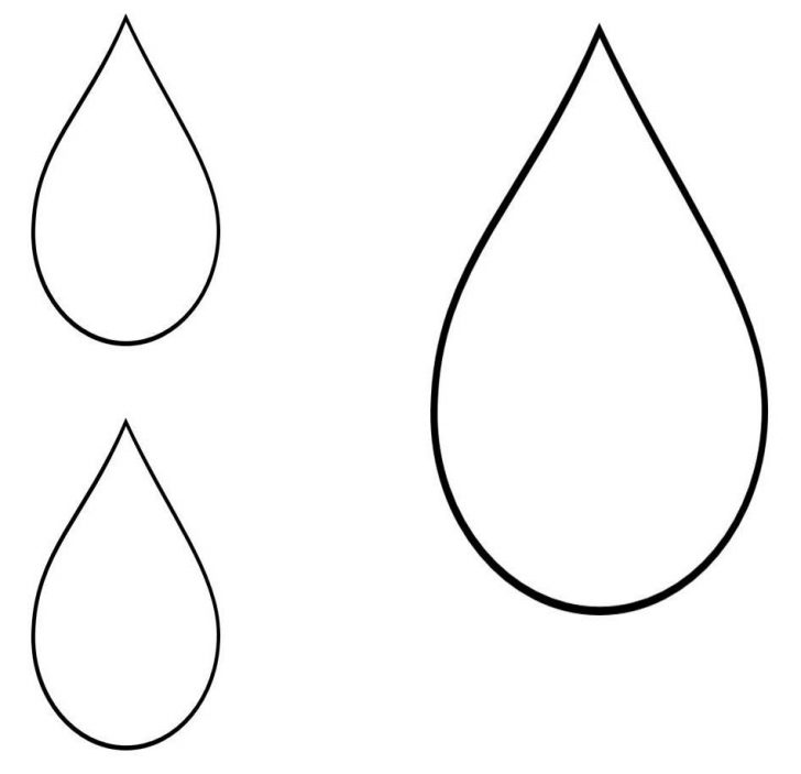 raindrop shape template