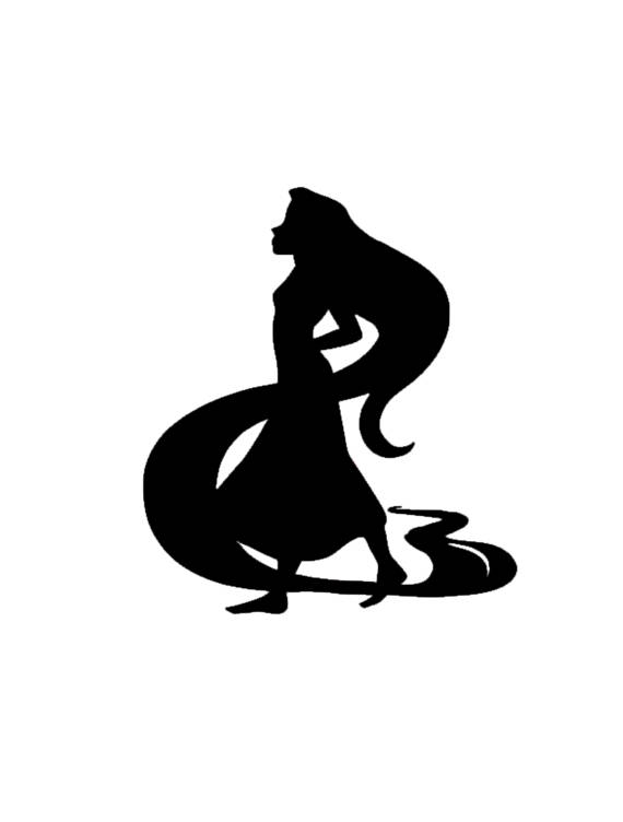 Rapunzel Silhouette at GetDrawings | Free download