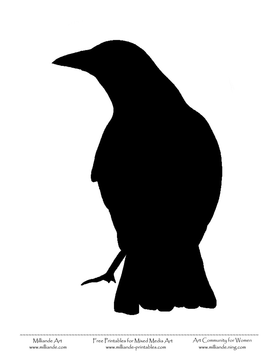 Raven Silhouette Templates at GetDrawings Free download