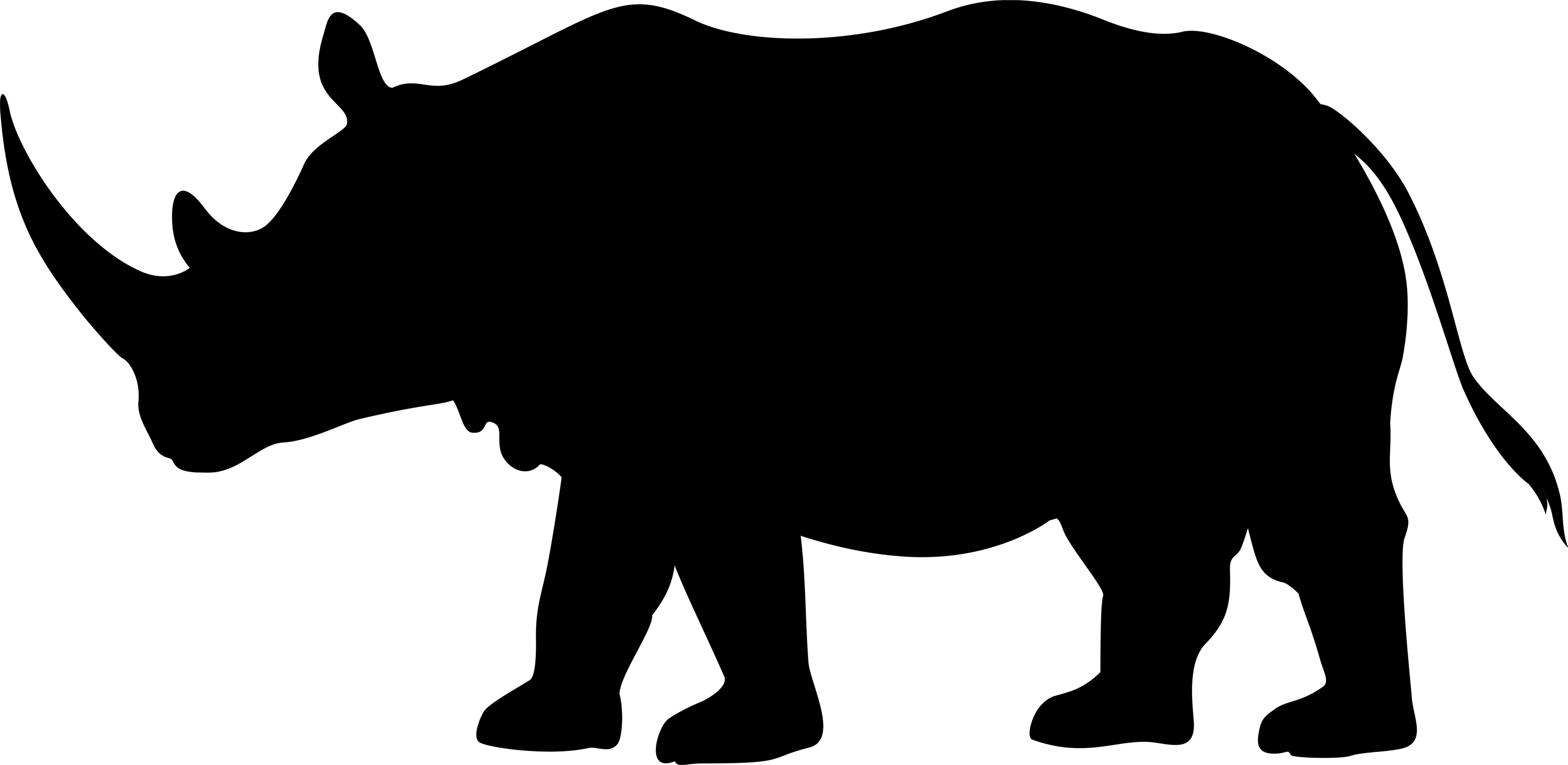 Тень носорога без фона