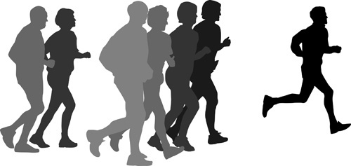 Running Woman Silhouette Vector Free At GetDrawings | Free Download