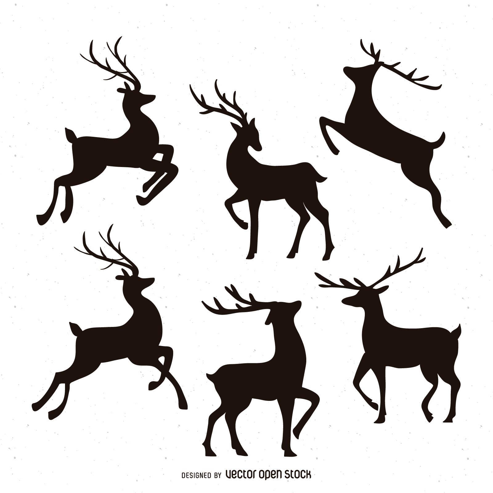 Santa And Reindeer Silhouette Free At Getdrawings Free Download