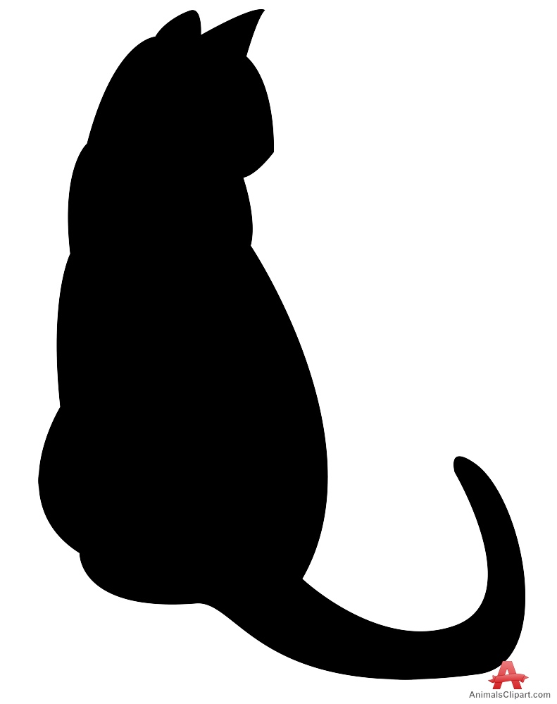 Scared Black Cat Silhouette at GetDrawings | Free download