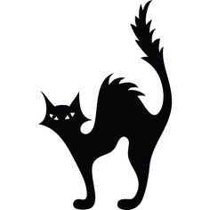 Scared Black Cat Silhouette At Getdrawings 