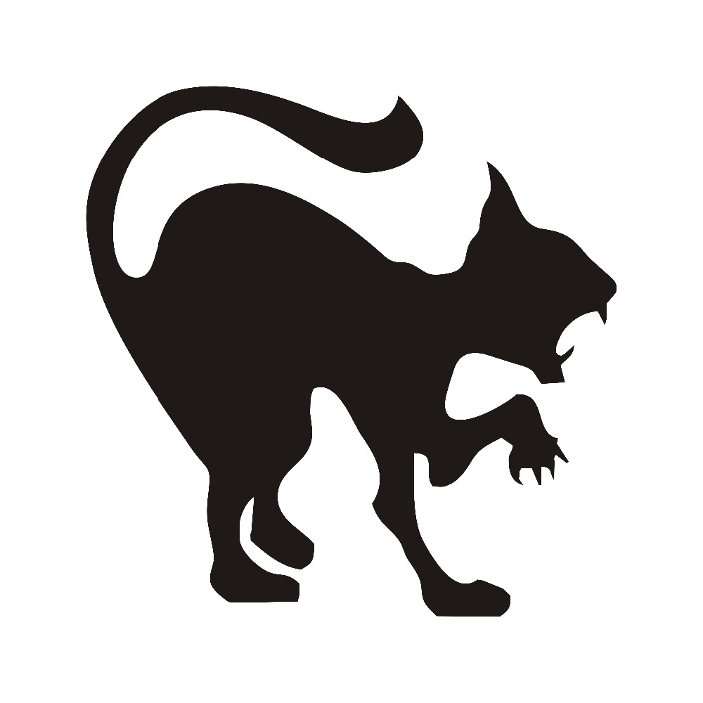 Scary Black Cat Silhouette at GetDrawings | Free download