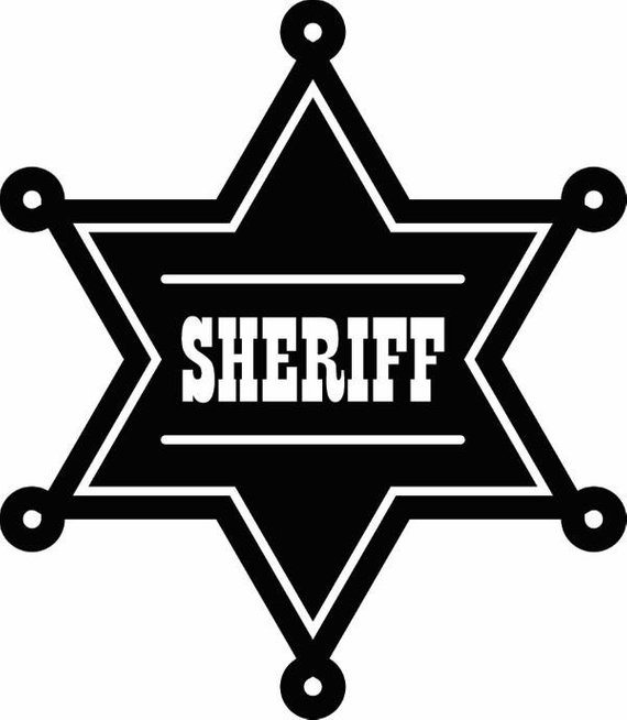 Sheriff Badge Silhouette At GetDrawings | Free Download