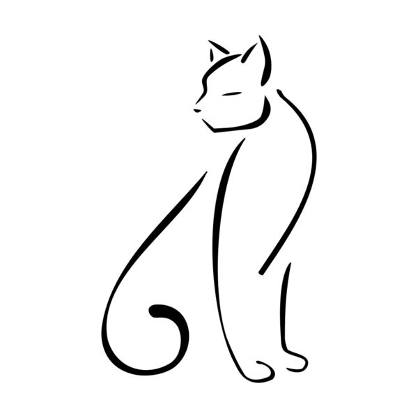 Siamese Cat Silhouette at GetDrawings | Free download