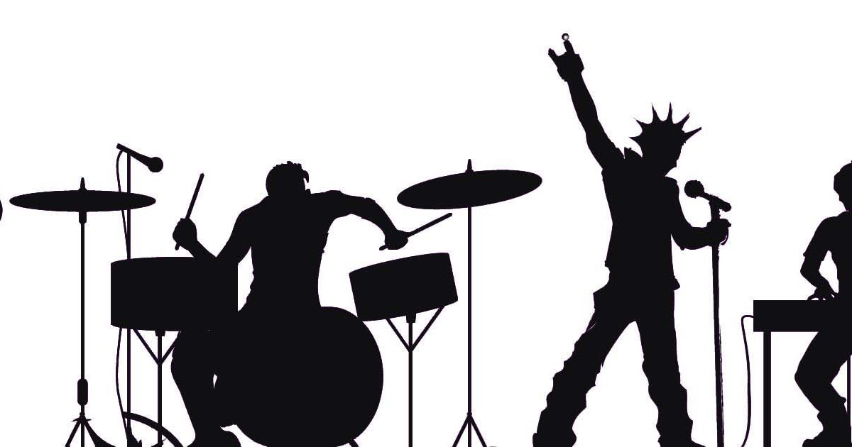 1200x630 Free Band Silhouette Clipart.