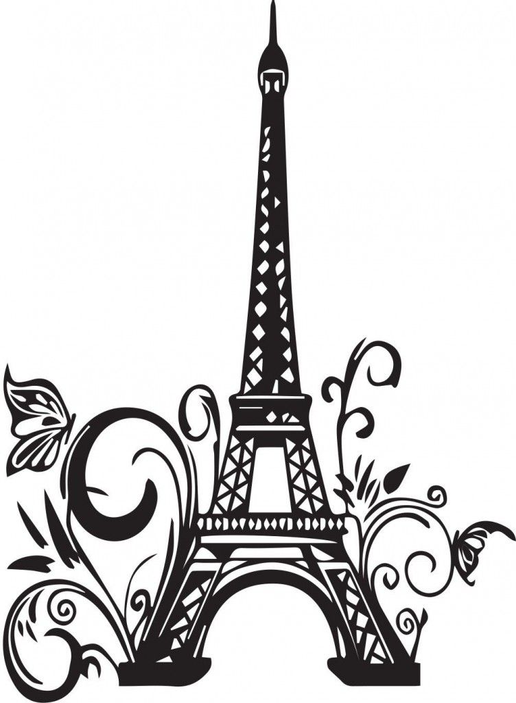 Silhouette Eiffel Tower at GetDrawings Free download