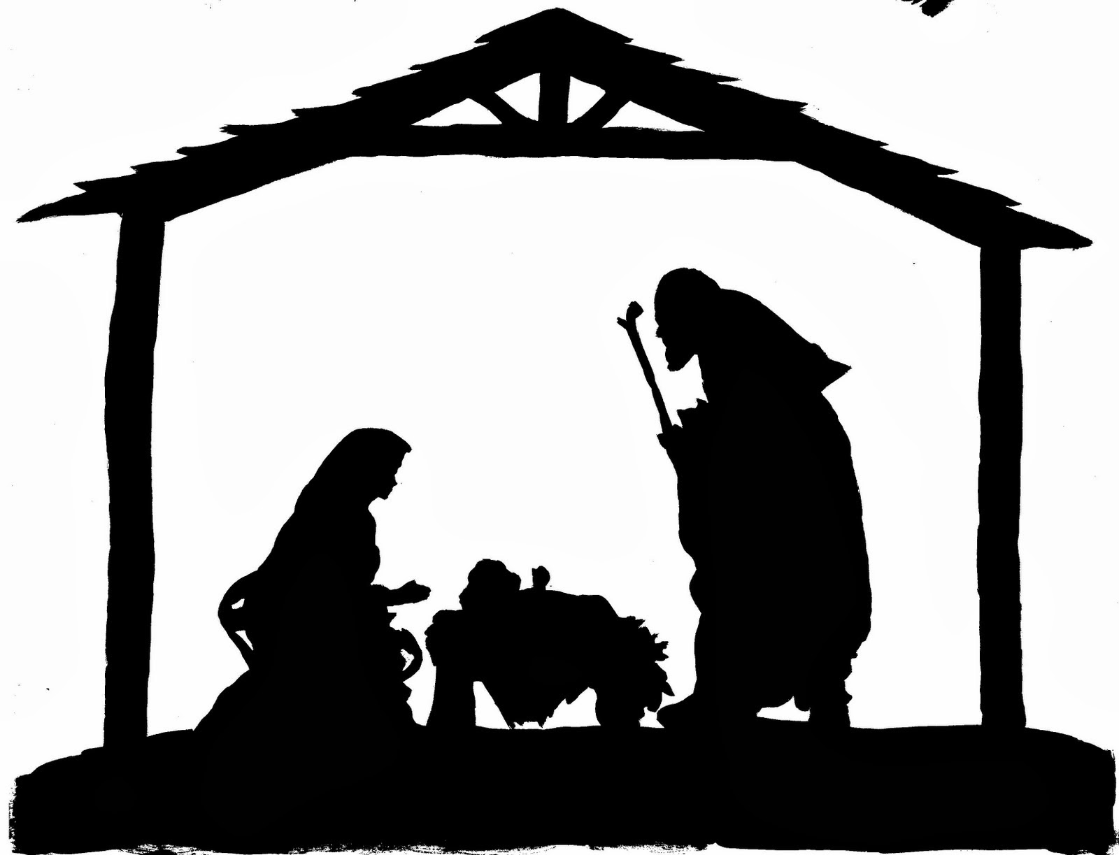 Silhouette Manger Scene at GetDrawings | Free download