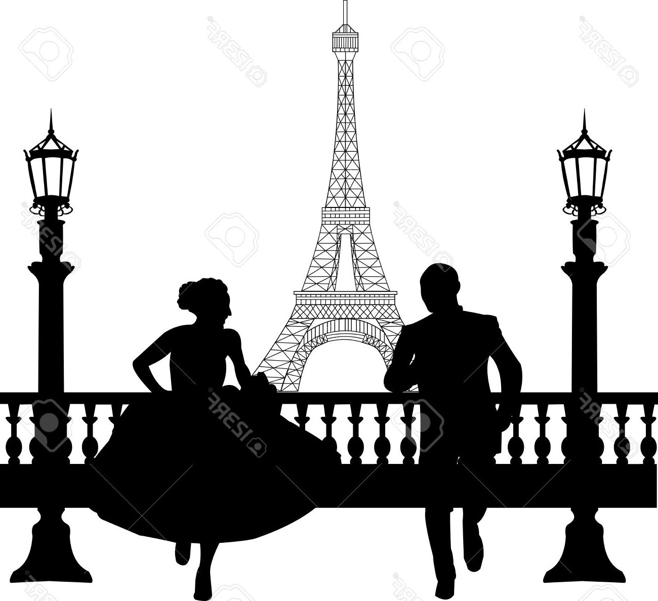 Silhouette Of Eiffel Tower at GetDrawings | Free download