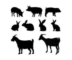 Silhouette Of Farm Animals At Getdrawings 