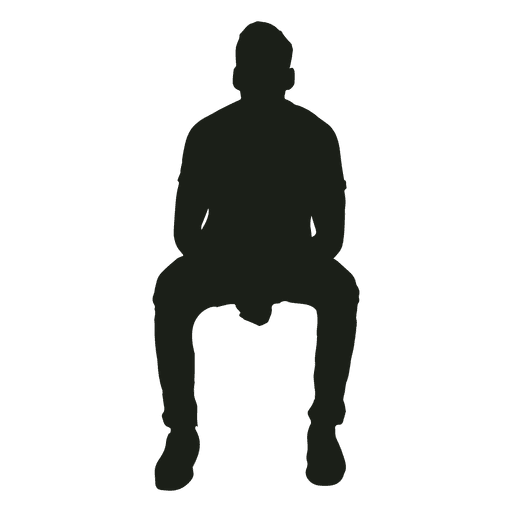 Silhouette Of Man Sitting At Getdrawings Free Download