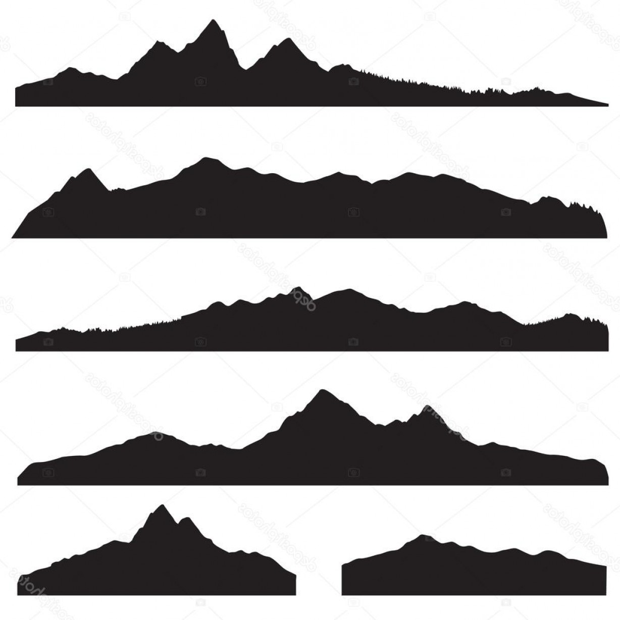 Silhouette Mountains at GetDrawings | Free download