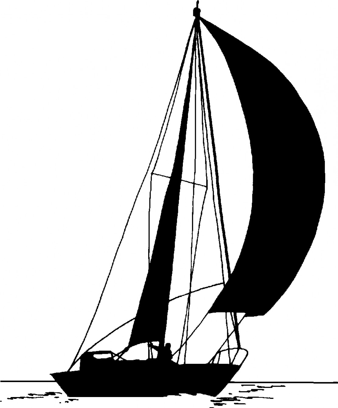 Silhouette Of Sailboat at GetDrawings | Free download