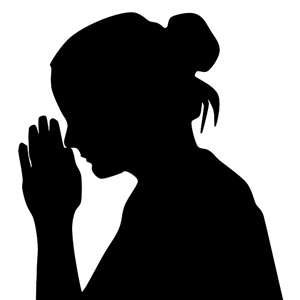 Silhouette Woman Praying At Getdrawings Free Download