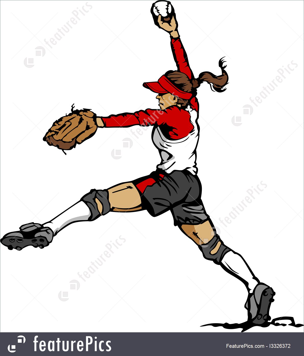 Softball Silhouette Vector At Getdrawings 