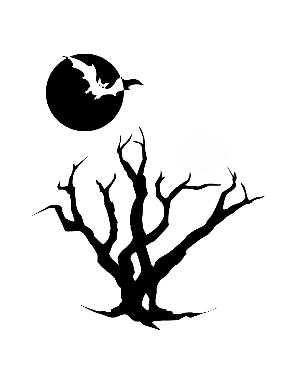 Spooky Tree Silhouette at GetDrawings Free download