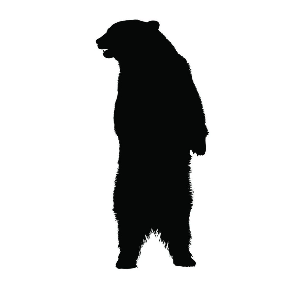 Standing Bear Silhouette Vector at GetDrawings Free download