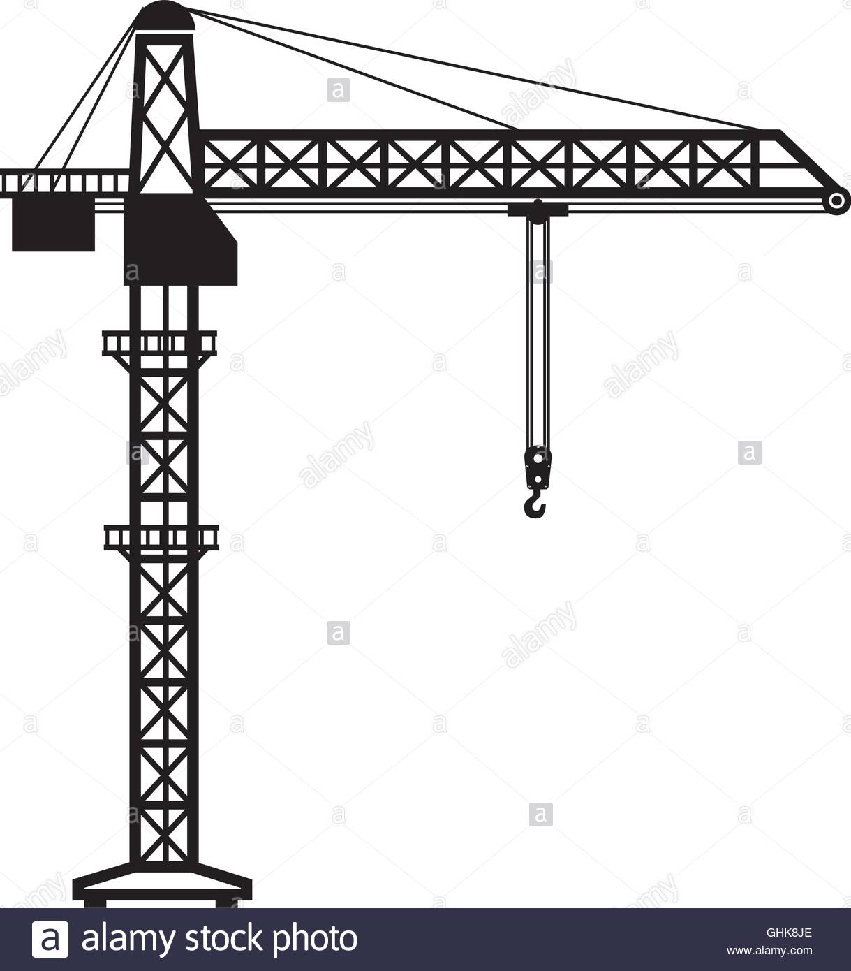 Tower Crane Silhouette At Getdrawings 