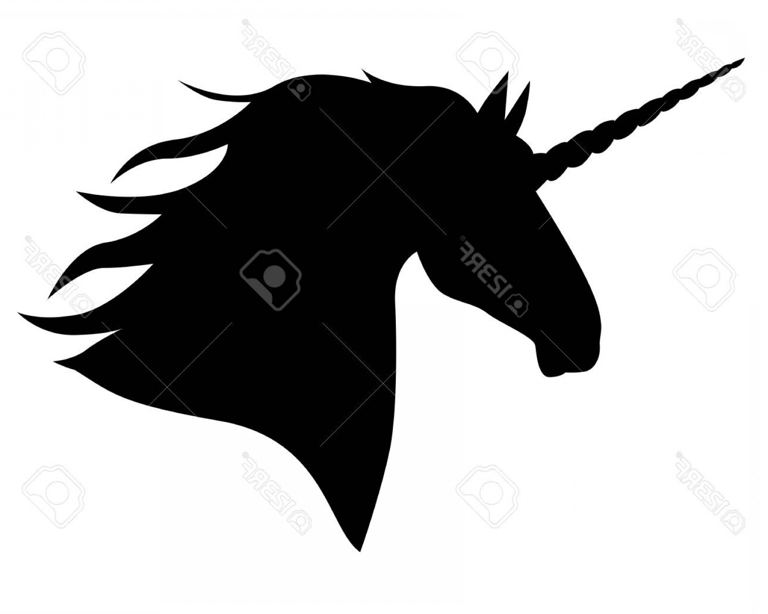 Unicorn Head Silhouette at GetDrawings | Free download