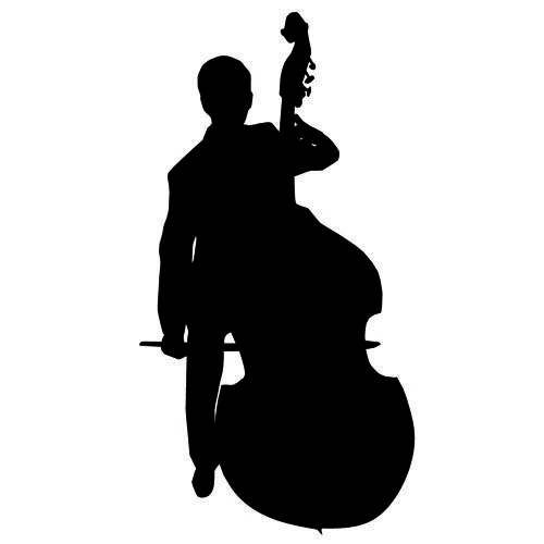 stringed bass silhouette