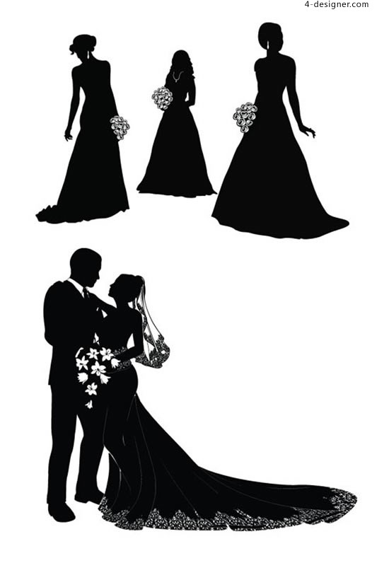 Vintage Bride And Groom Silhouette At Getdrawings Free Download