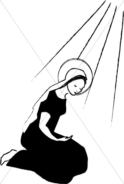 Virgin Mary Silhouette At Getdrawings 