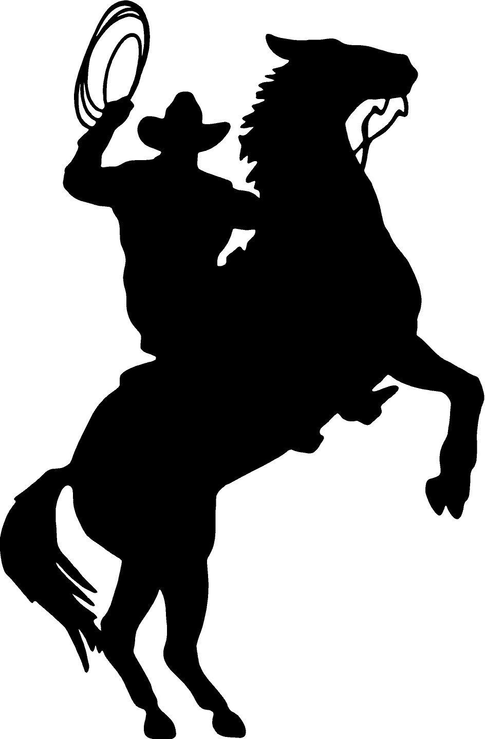 Western Horse And Rider Silhouette at GetDrawings | Free download