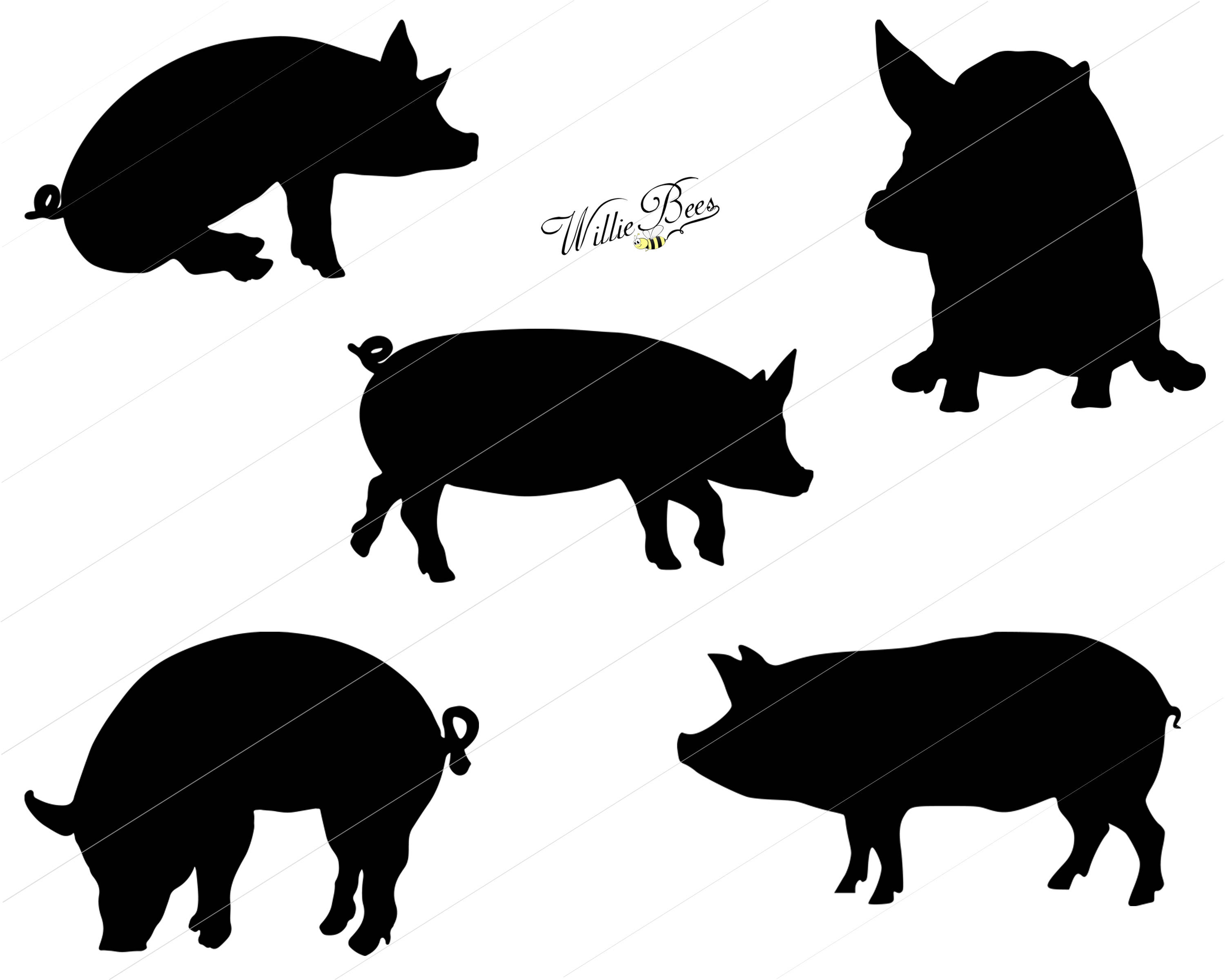 The Best Free Pig Silhouette Images. Download From 608 Free Silhouettes 