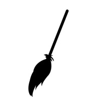 Witch On A Broom Silhouette at GetDrawings | Free download