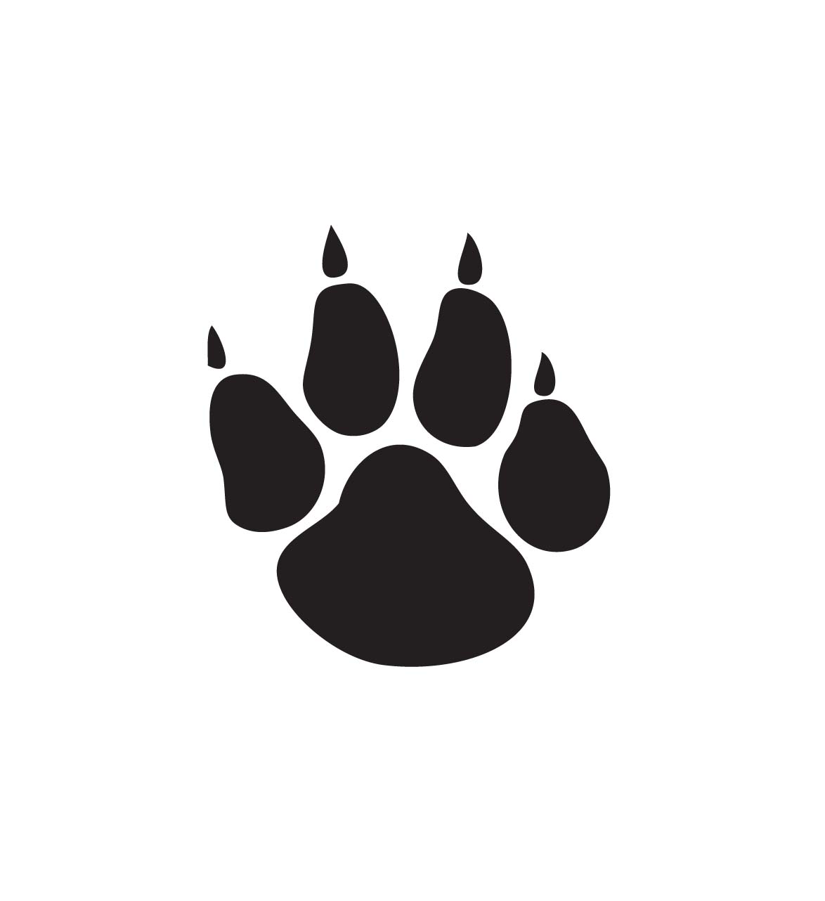 Wolf Paw Silhouette at GetDrawings | Free download