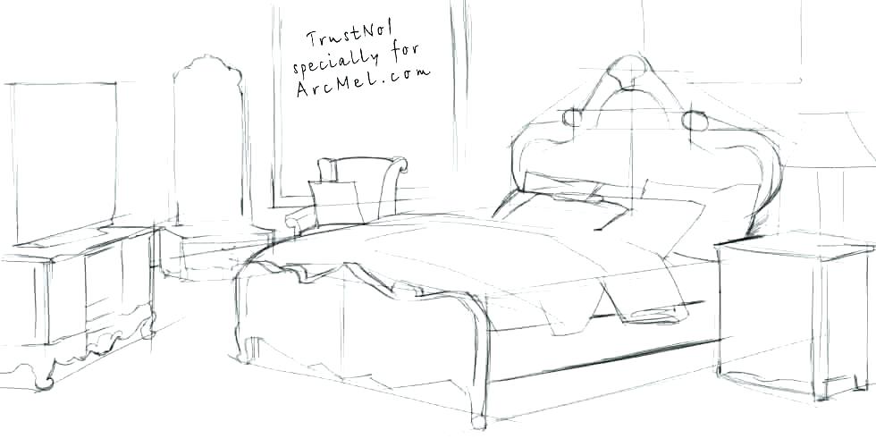 The Best Free Bed Drawing Images Download From 777 Free