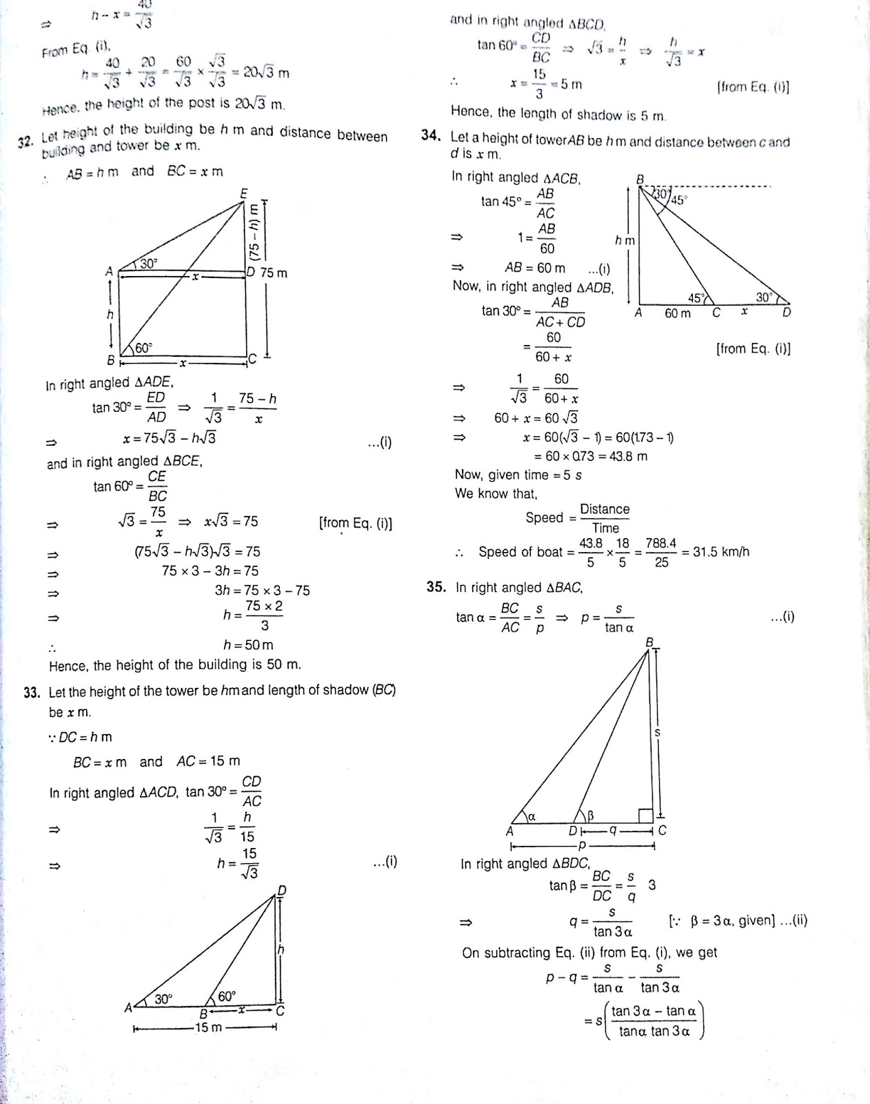 angle-of-elevation-and-depression-problems-with-solutions-and-drawing