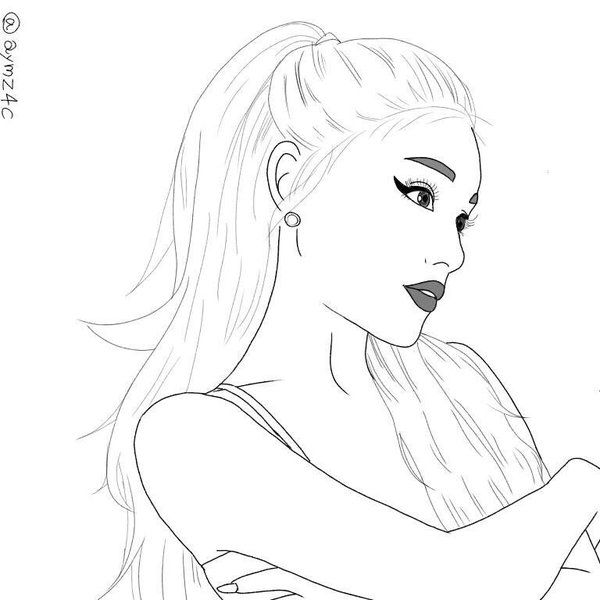 Ariana Grande Drawing Outline at GetDrawings Free download