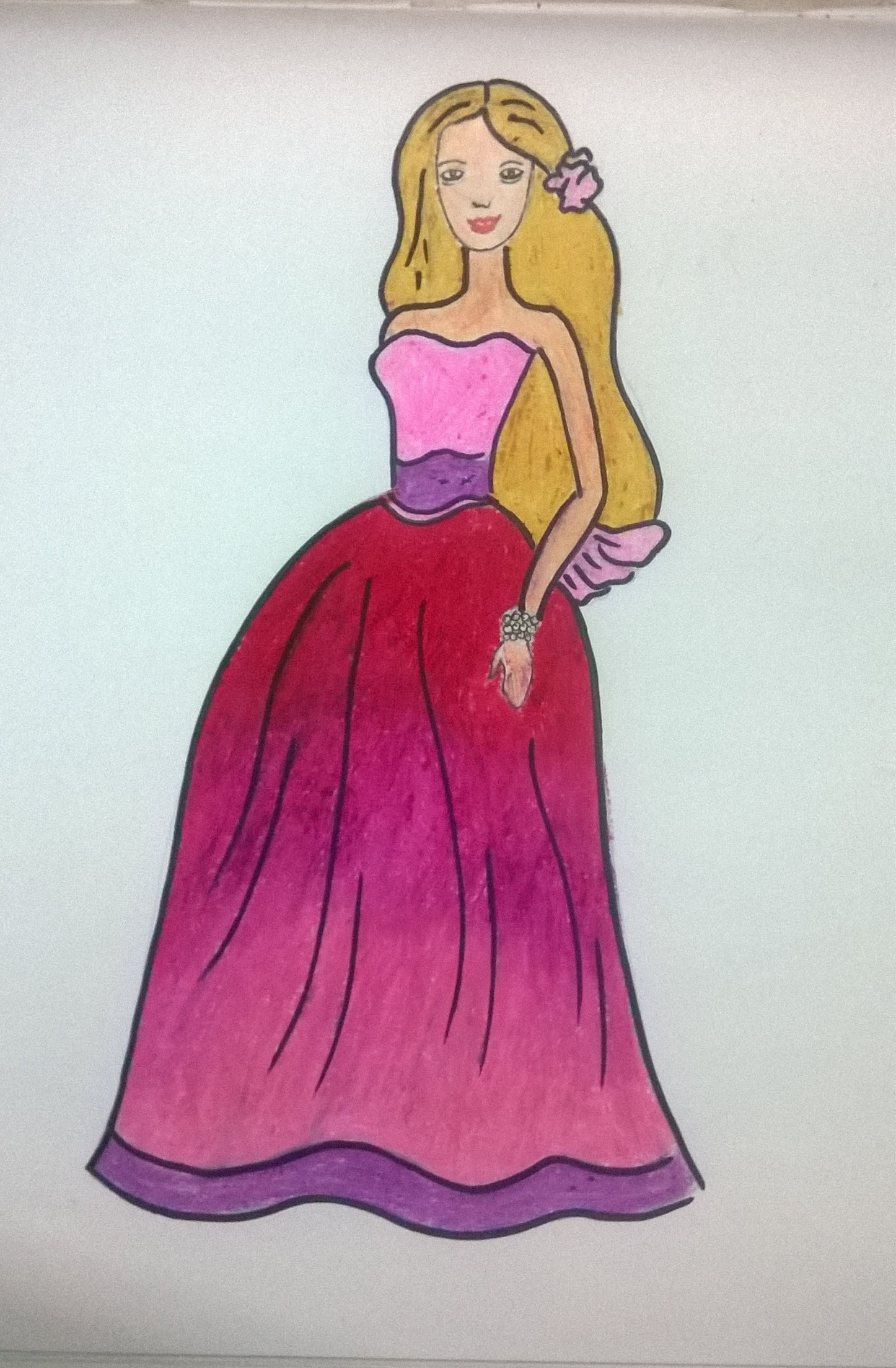 Barbie Doll Colour Drawing at GetDrawings | Free download