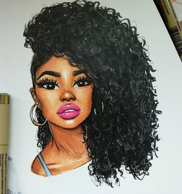 Black Girl With Afro Drawing at GetDrawings Free download