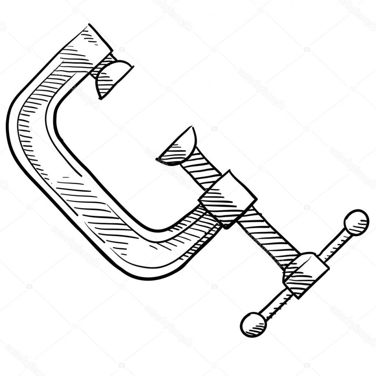 C Clamp Drawing at GetDrawings Free download