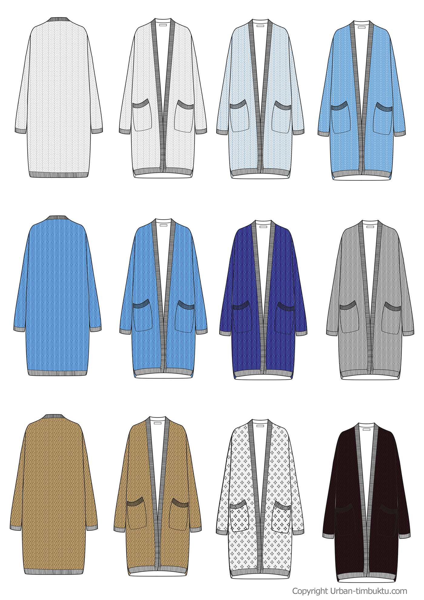 Cardigan Technical Drawing at GetDrawings Free download