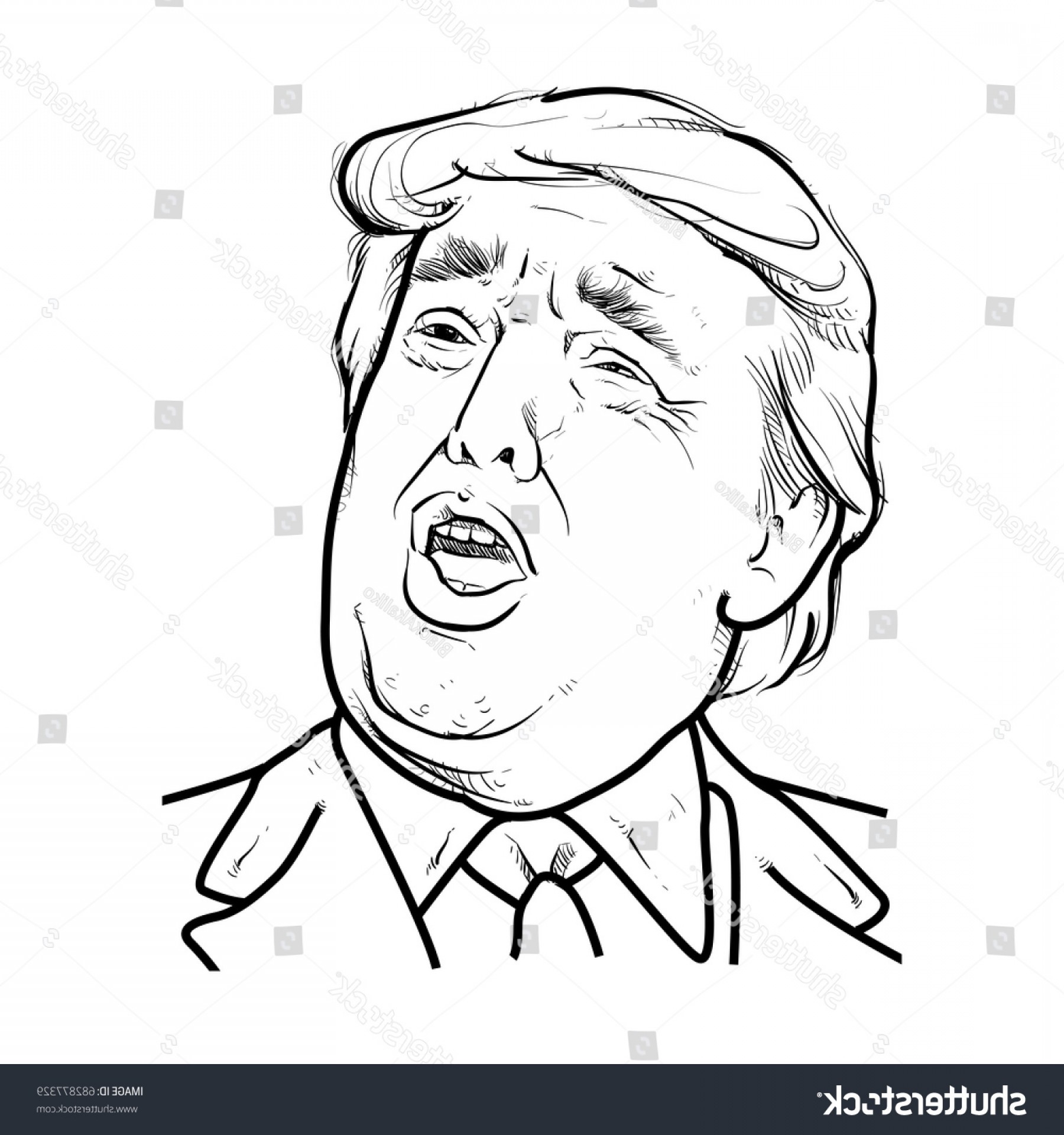 Cartoon Drawing Of Donald Trump At Getdrawings 