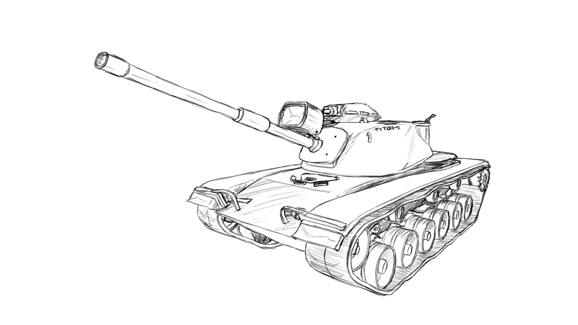Танк т-34 рисунок