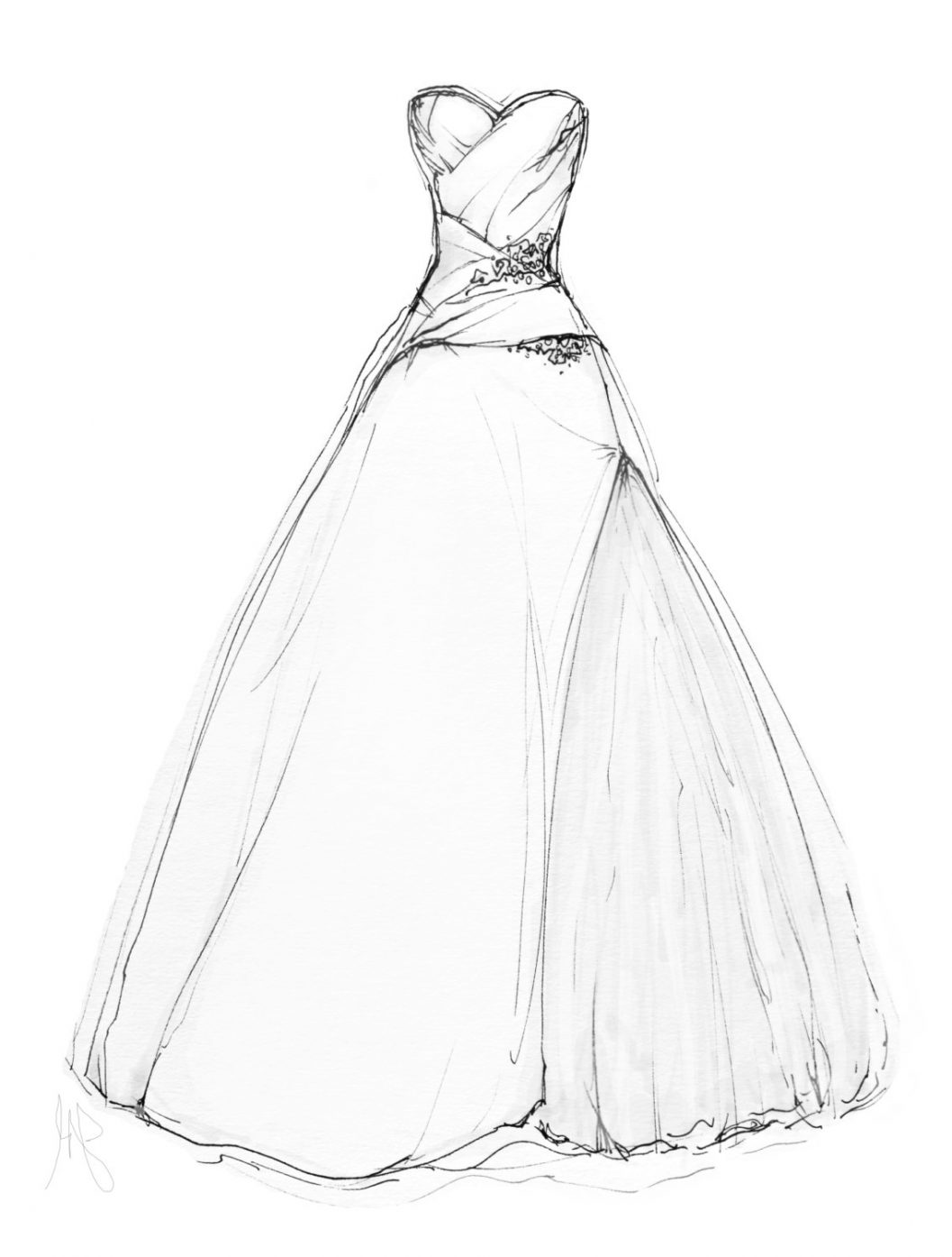 New Drawing Of Dress Design