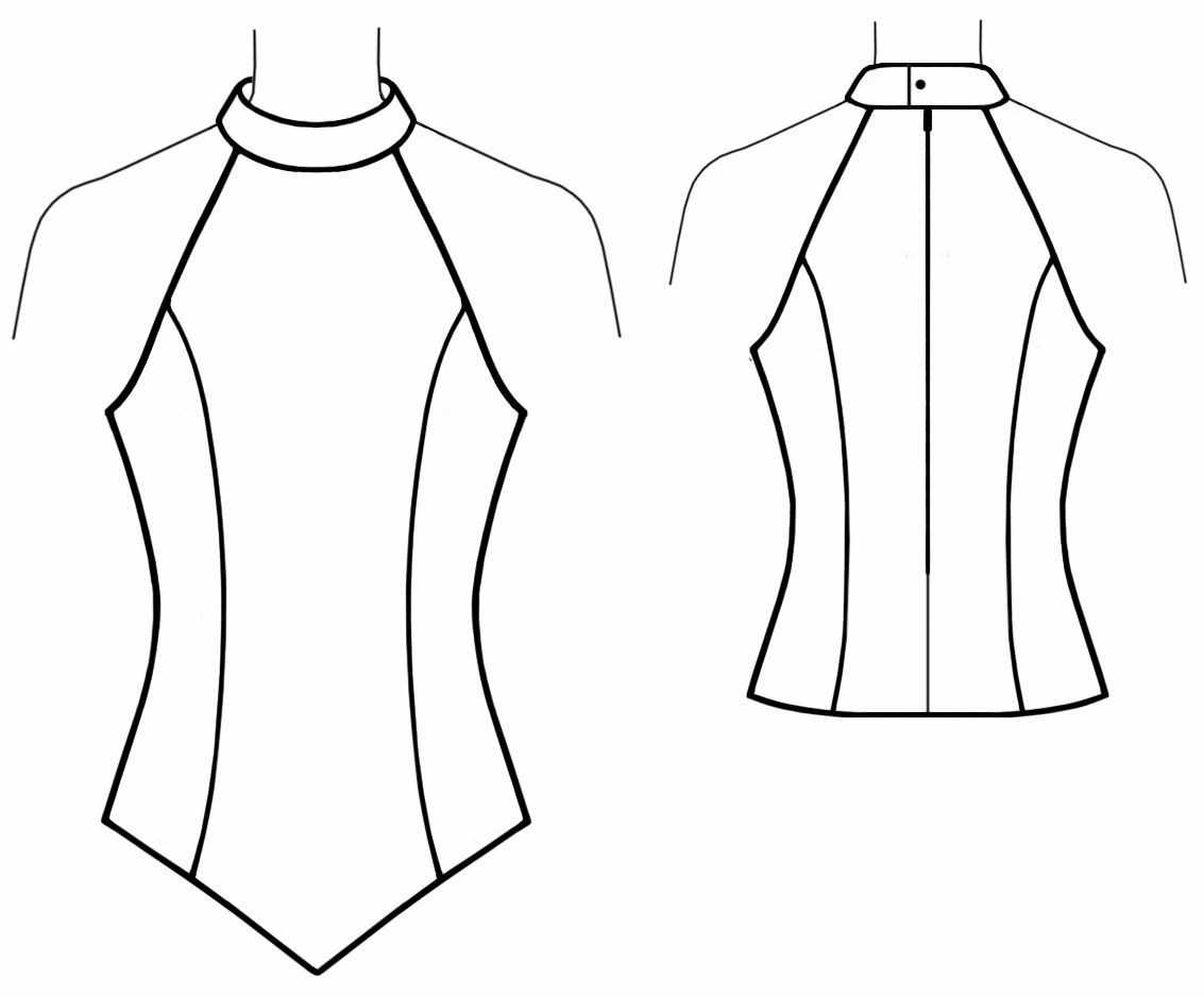 Crop Top Technical Drawing at GetDrawings Free download