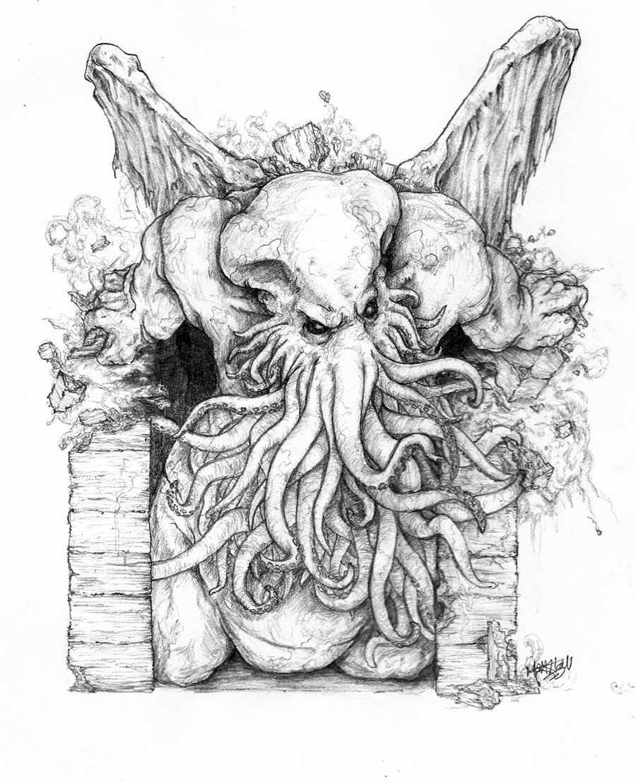 62. Found. drawing images for 'Cthulhu'. 