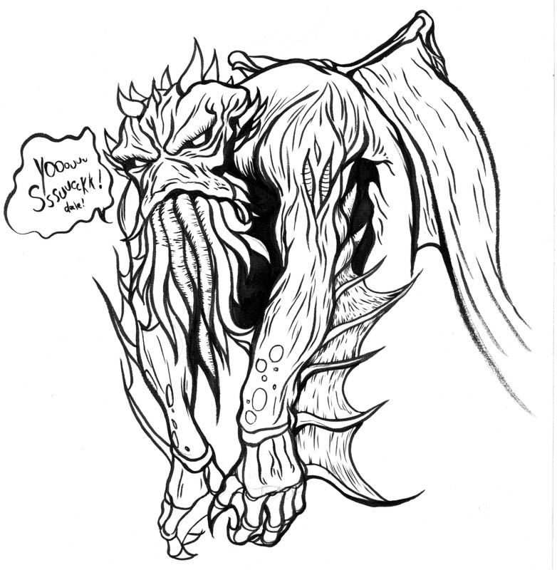 Cthulhu Drawing at GetDrawings | Free download