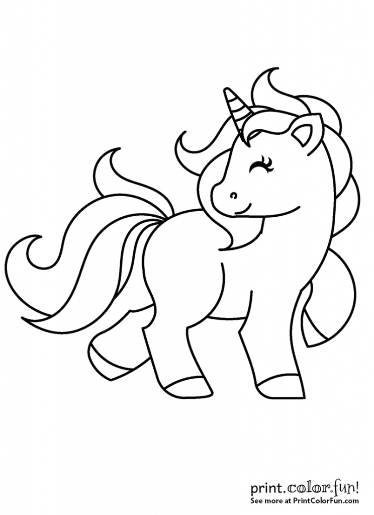 Cute Baby Unicorn Drawing at GetDrawings | Free download
