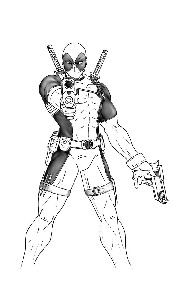 Deadpool Drawing In Pencil Full Body at GetDrawings Free download